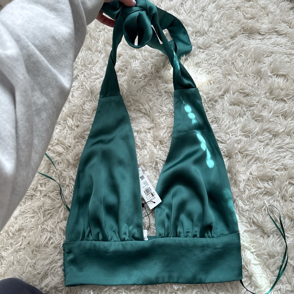 Going out emerald green top